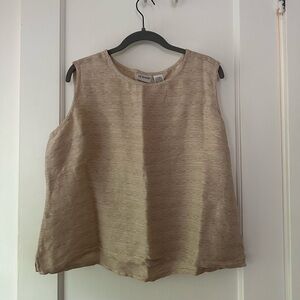 Vintage Liz Baker linen/rayon blend crop tank